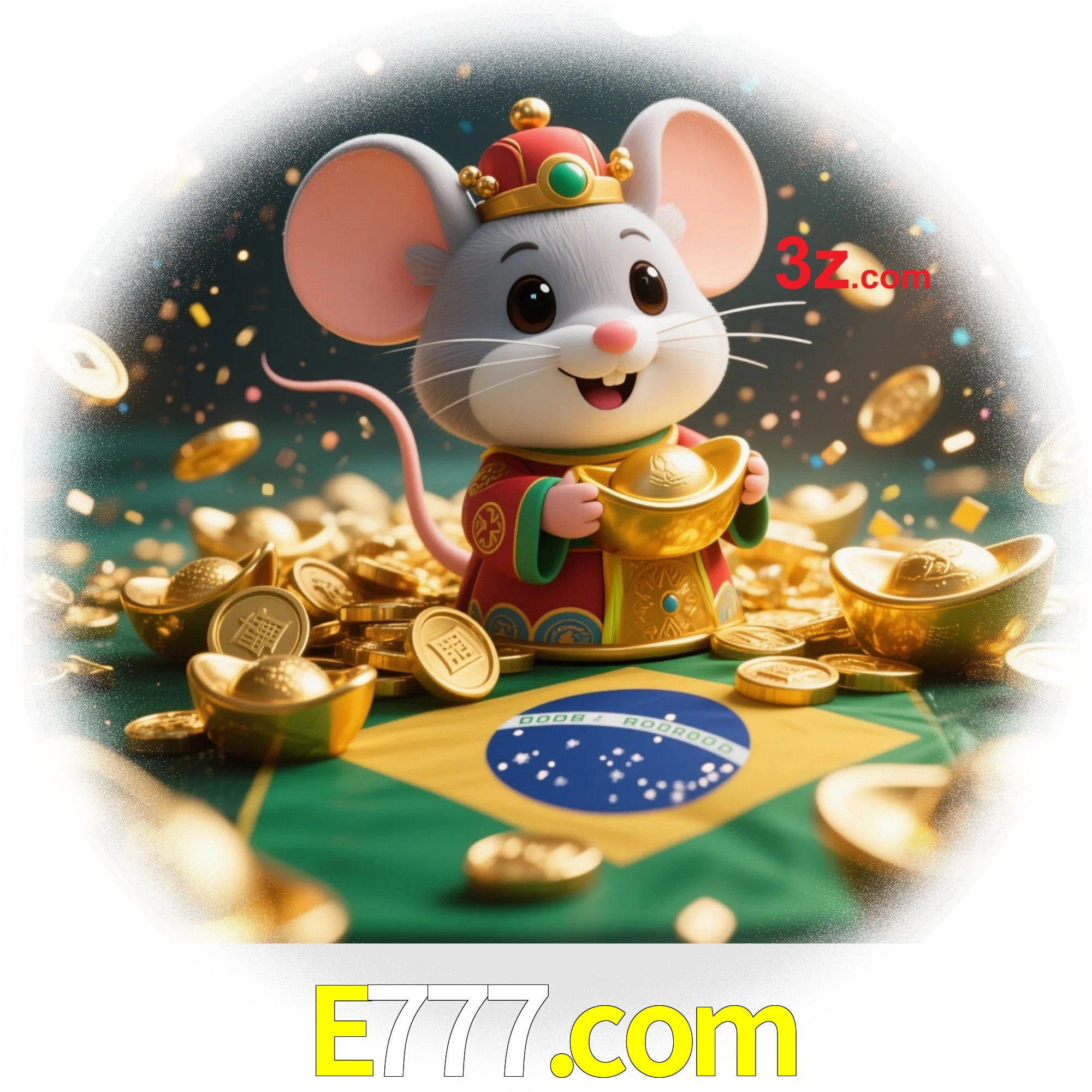 Slot machine 3D icon with number 7 and 1